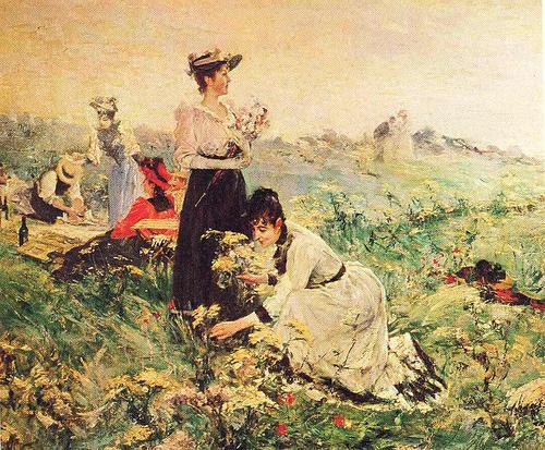 Juan Luna Picnic in Normandy painting oil painting image